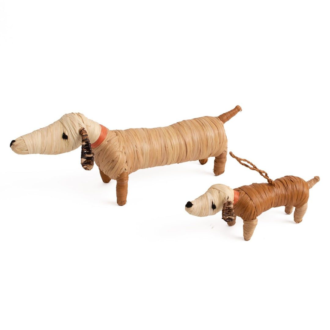 Town Square Figurine 9" - Dachshund & Puppy