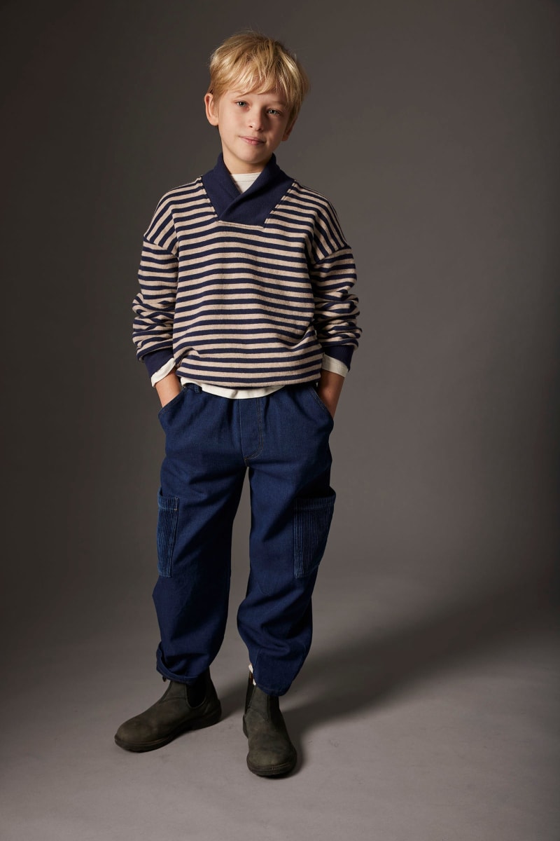 Dobby Denim Pocket Pants Denim