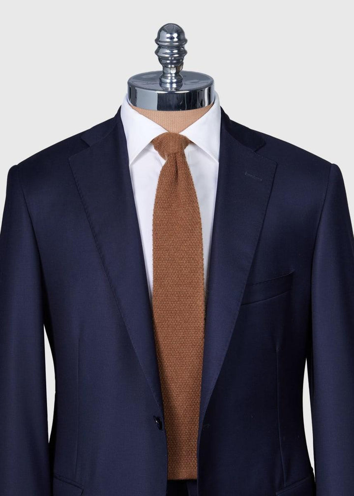 Cashmere Knit Tie - Dark Brown