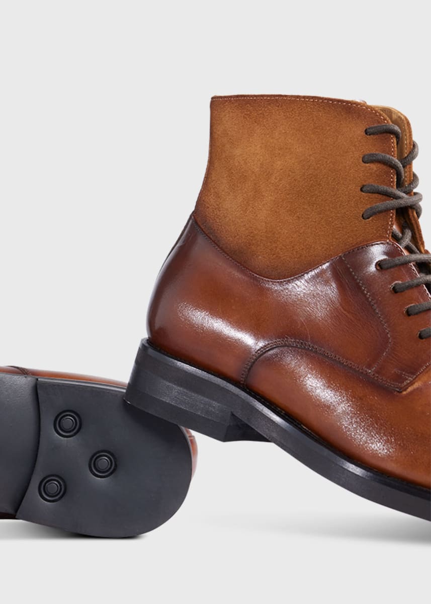 Pryce Lace Up Boot - Cognac