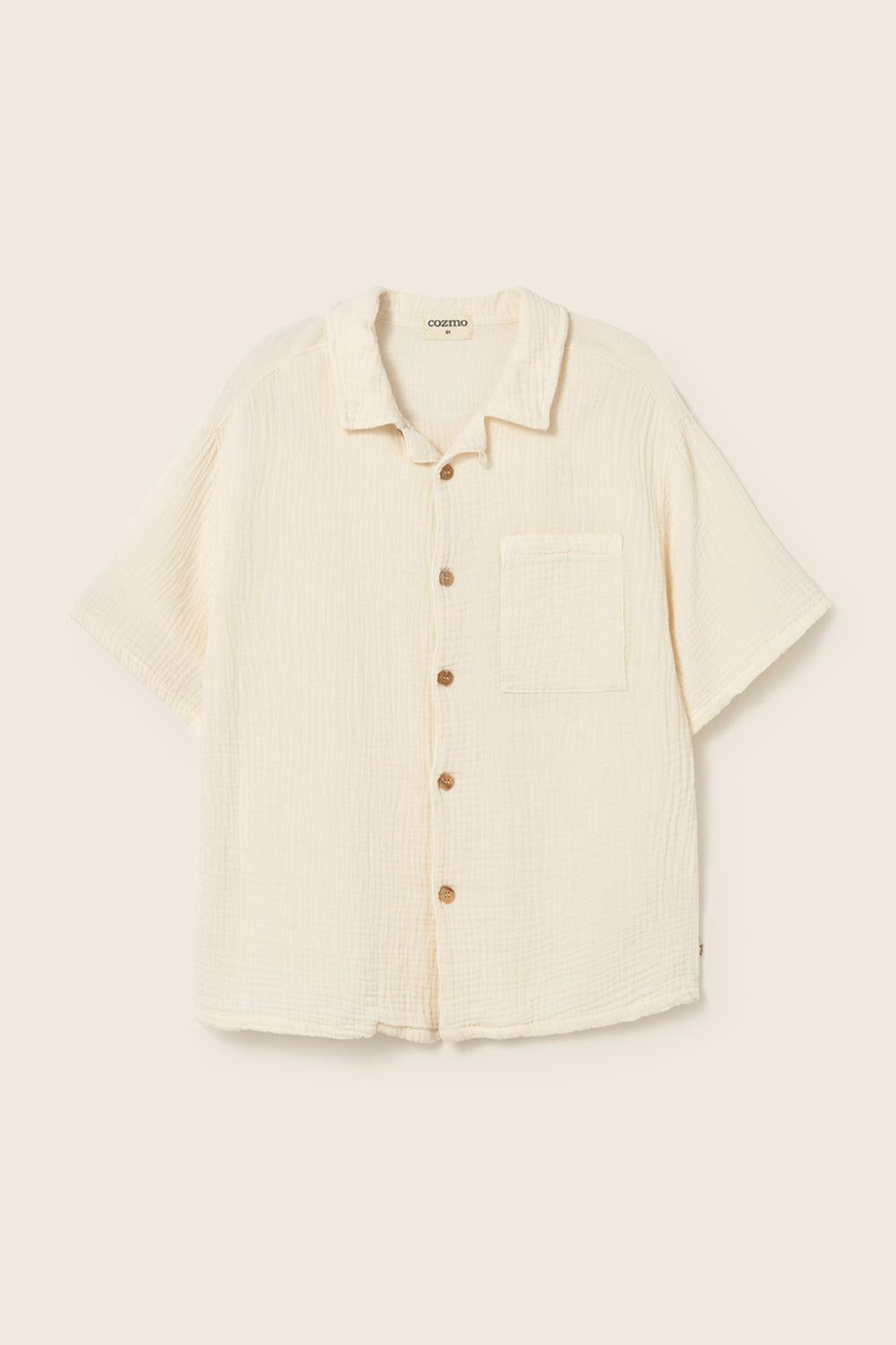 Soft Gauze Cotton Shirt - Ivory
