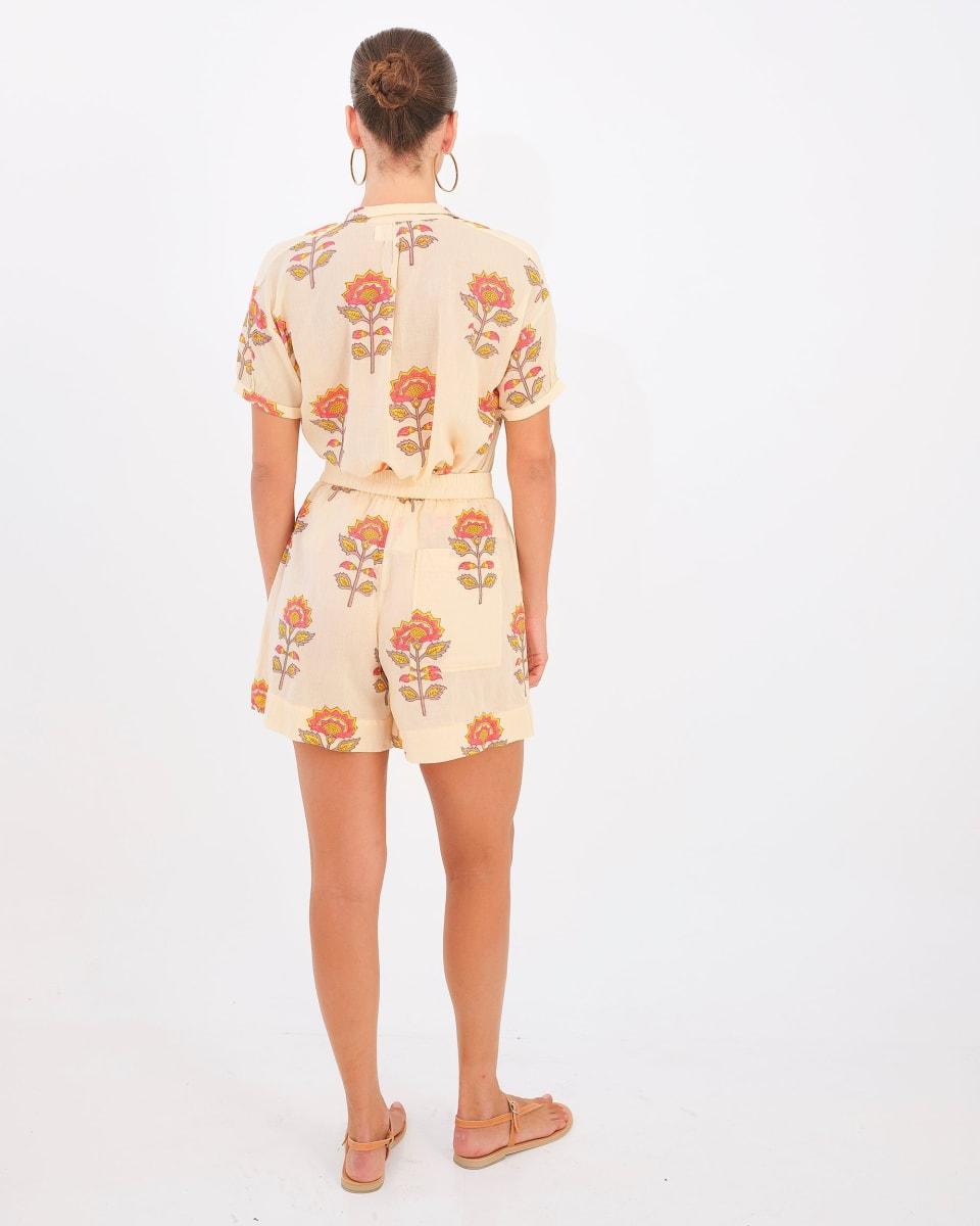 Belle Shorts - Peach Floral