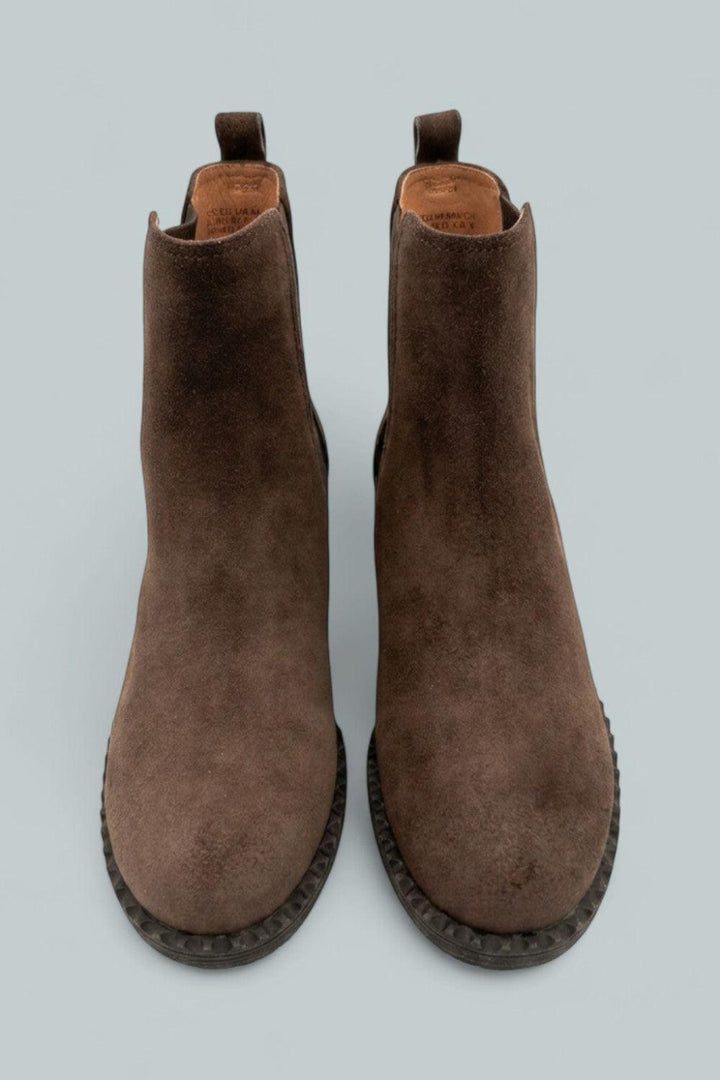 Elastic Chelsea Boots - Chocolate - 6 - Boots