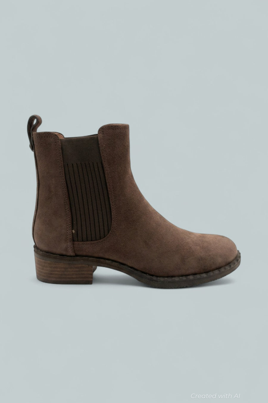 Elastic Chelsea Boots - Chocolate - 6 - Boots