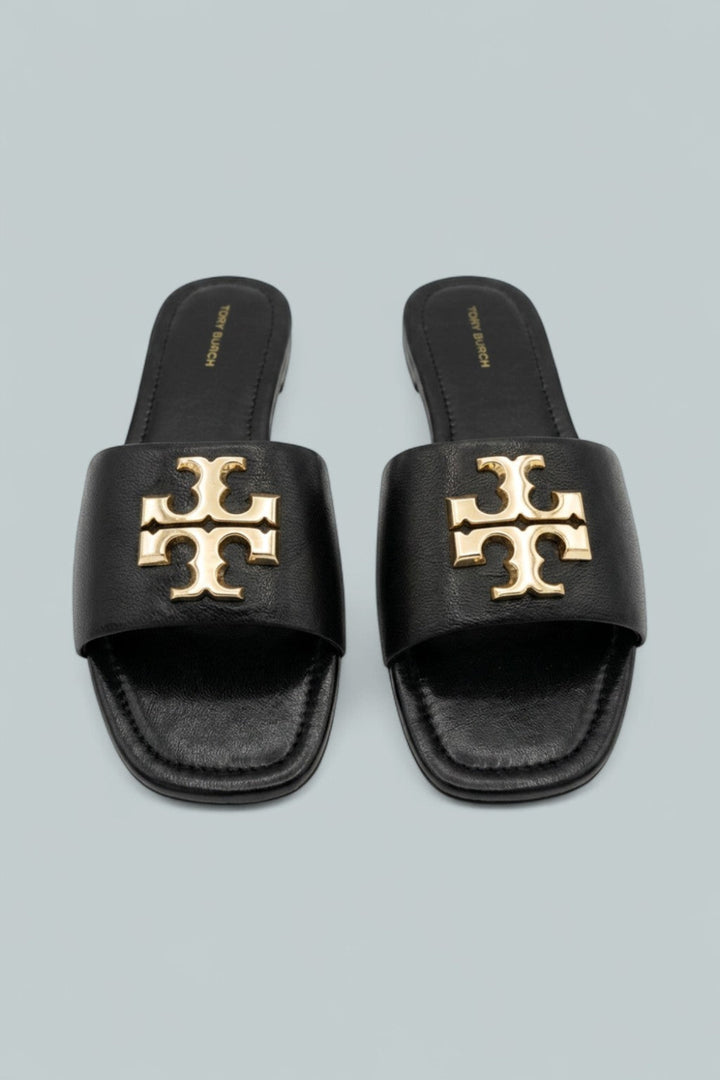 Eleanor Slide Sandals - Perfect Black - 8 - Sandals
