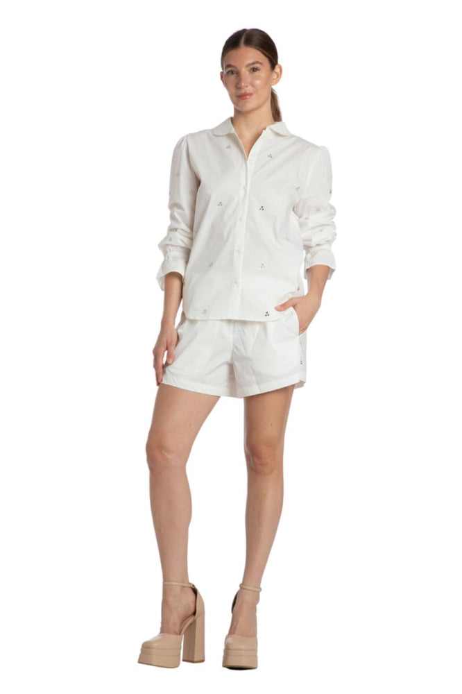 Eleanor Top - White - Button Down Shirt