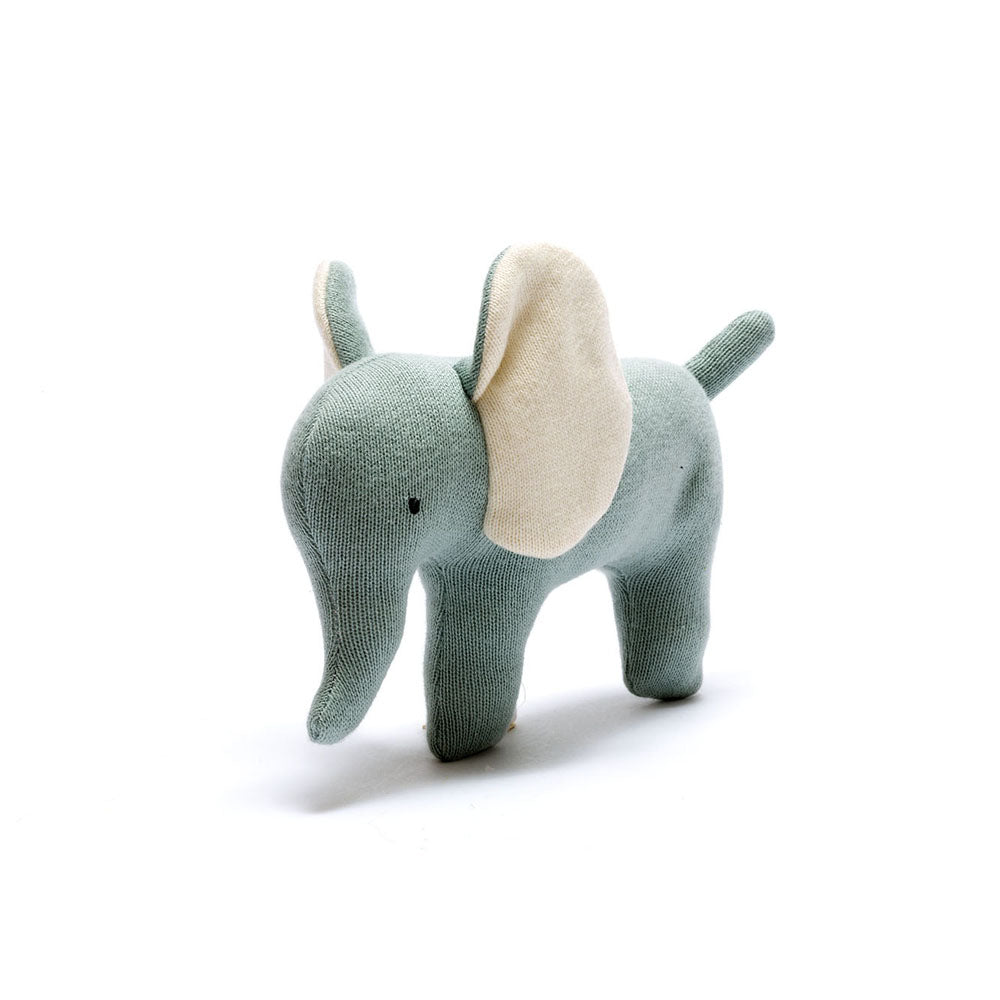Small Organic Cotton Teal Elephant Plush Toy