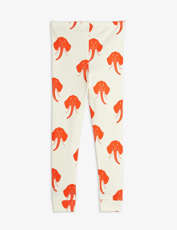 Elephants Aop Leggings - Offwhite - Leggings