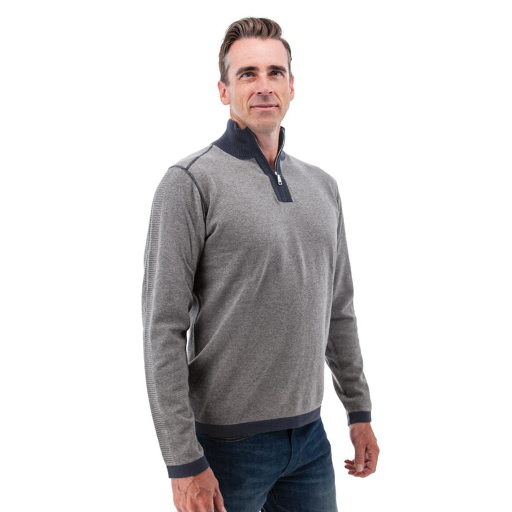 Eli Organic Cotton 1/4 Zip Pullover - Charcoal - Pullover