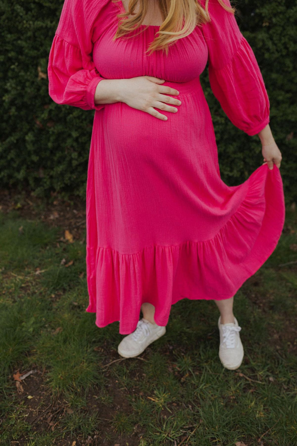 Eliza Maternity and Nursing Dress - Pink - Dresses