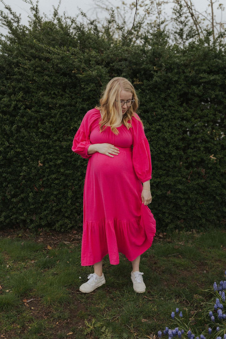 Eliza Maternity and Nursing Dress - Pink - Dresses