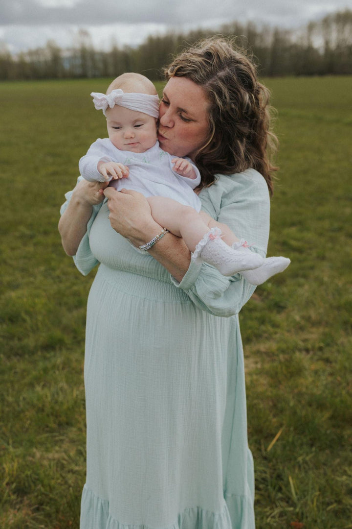 Eliza Maternity and Nursing Dress - Sage - Dresses