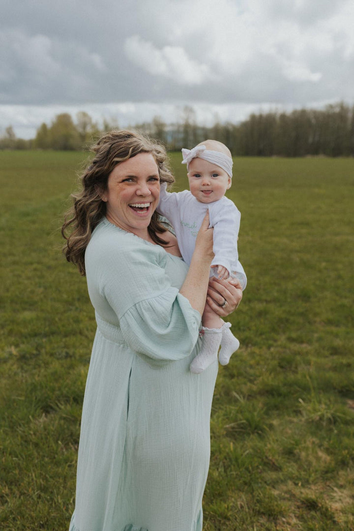 Eliza Maternity and Nursing Dress - Sage - Dresses