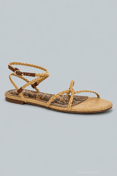 Ellina Braid Sandals - Natural - 10 - Sandals