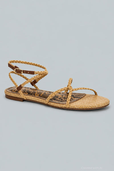 Ellina Braid Sandals - Natural - 10 - Loafers