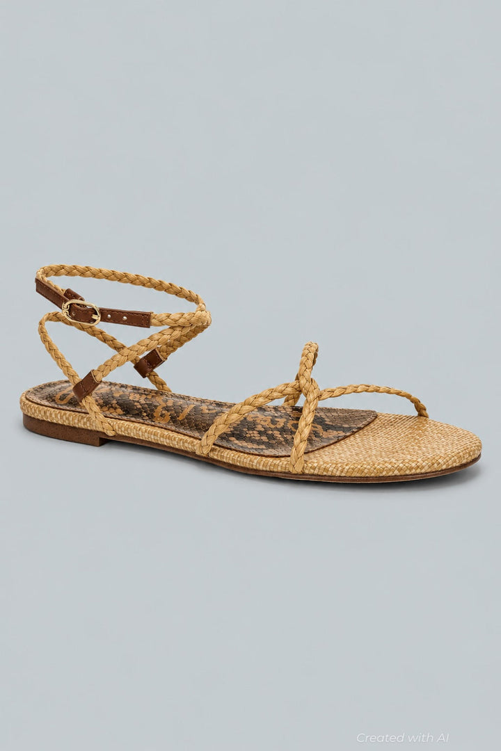 Ellina Braid Sandals - Natural - 10 - Loafers