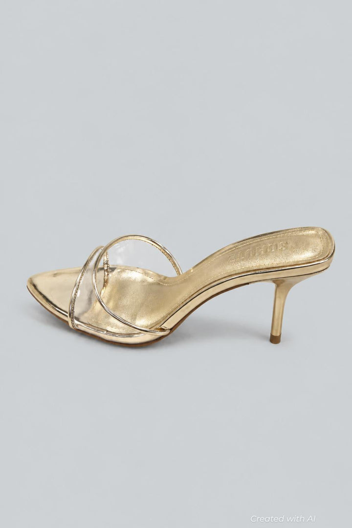 Elodie Vinyl Sandal - Metallic Gold - 6.5 - Sandal