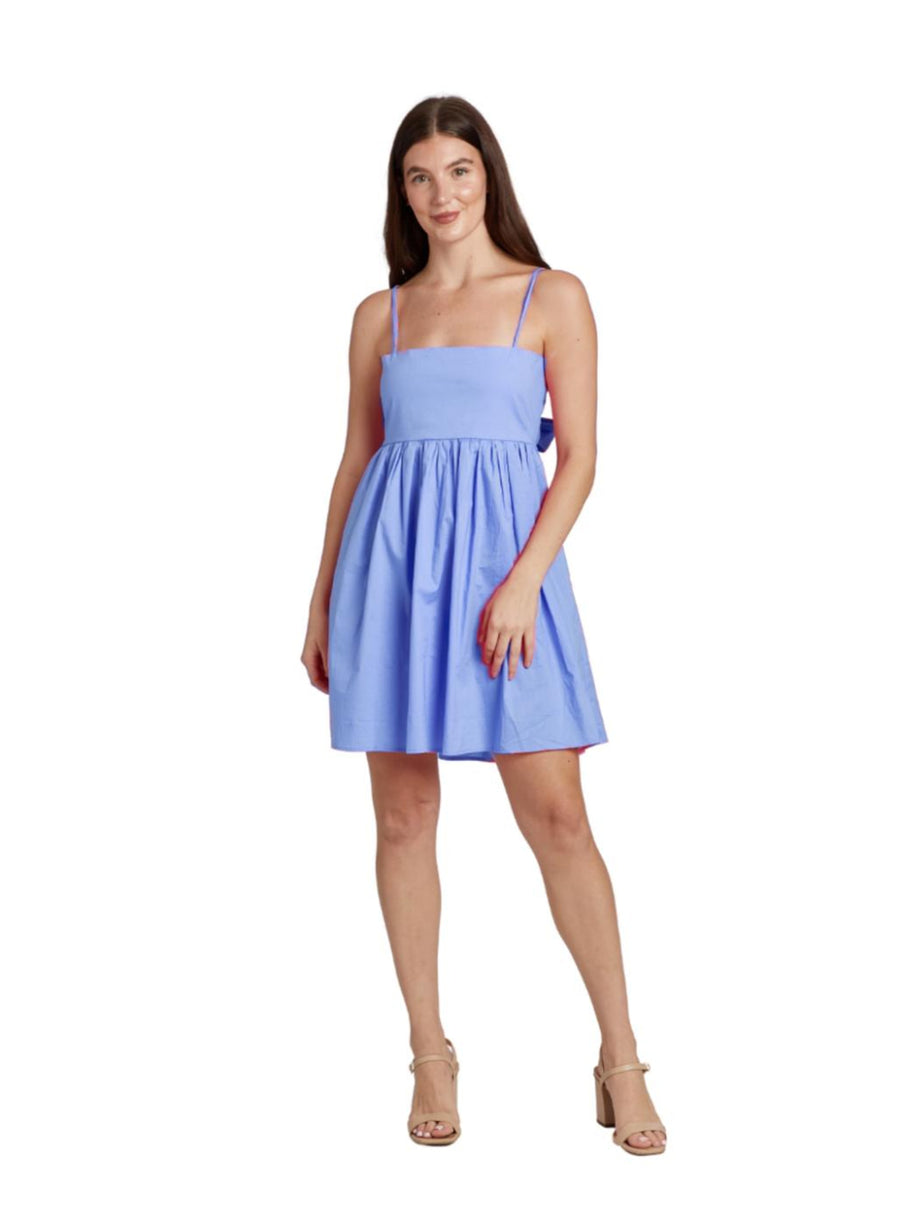 Eloise Bow Back Dress - French Blue - Dresses