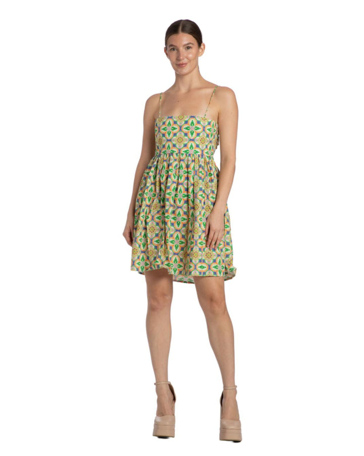 Eloise Bow Back Dress - Mosaic Tile - Dresses