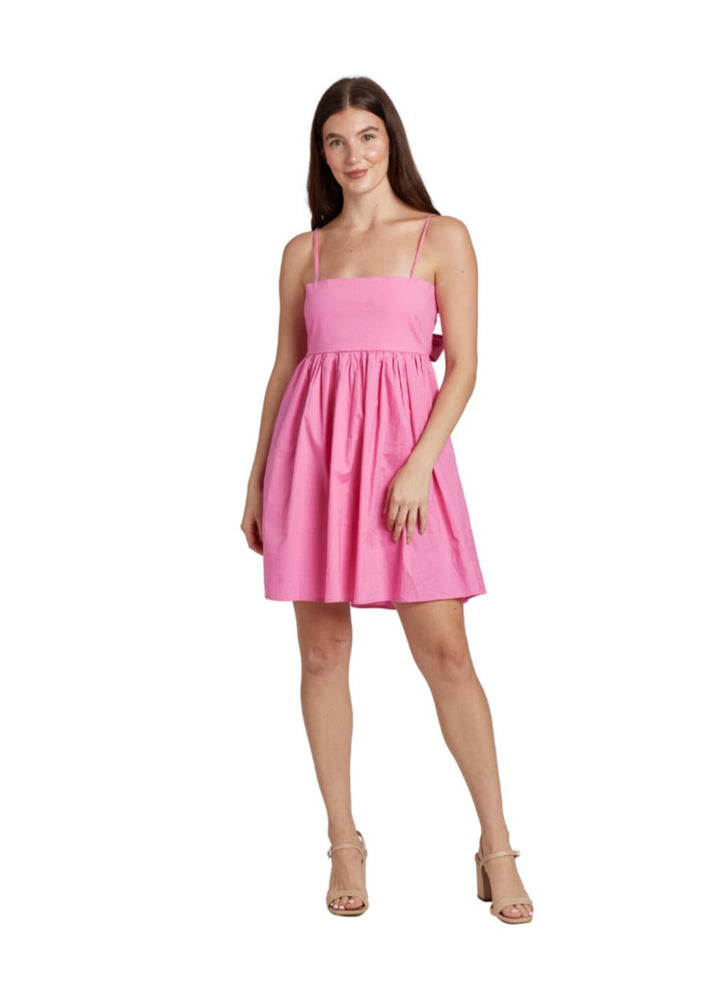 Eloise Bow Back Dress - Pink Peony - Medium - Dresses