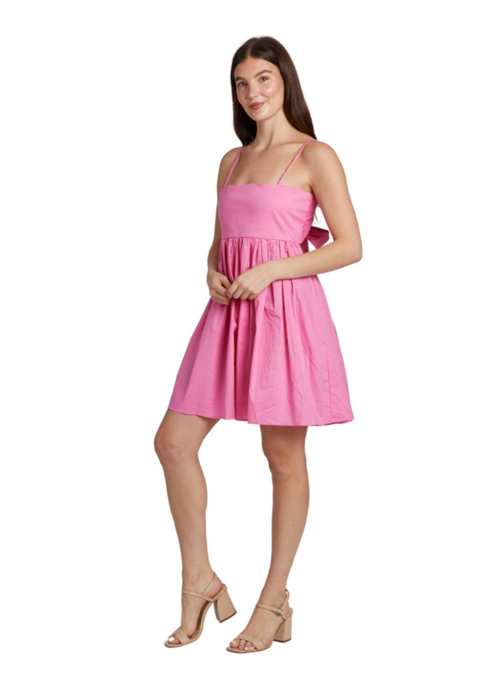 Eloise Bow Back Dress - Pink Peony - Medium - Dresses
