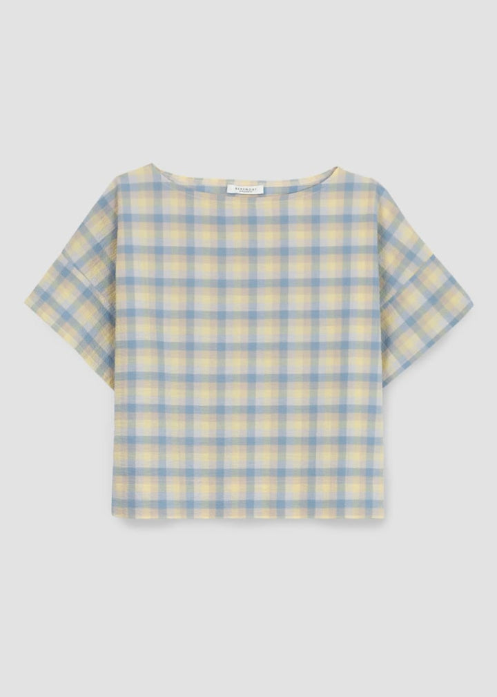 Elowen-Cay Organic Cotton Top - Pastel Gingham - Shirt