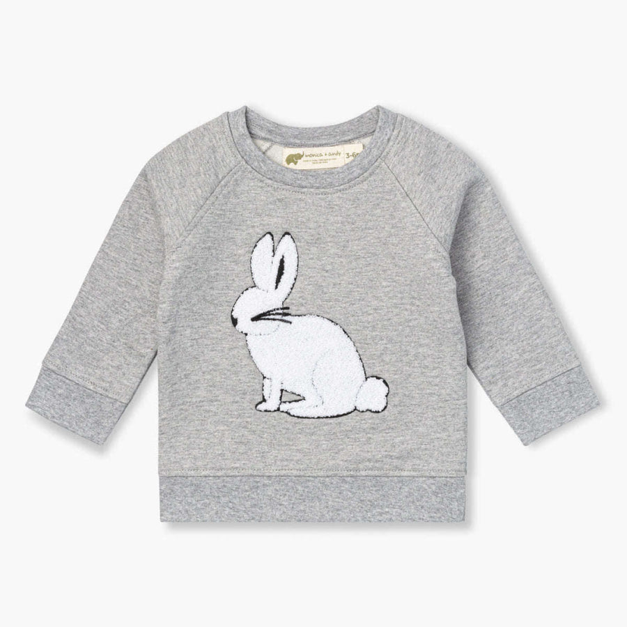 Embroidered Crewneck Sweatshirt - Bunny Love - crewneck sweatshirt - baby