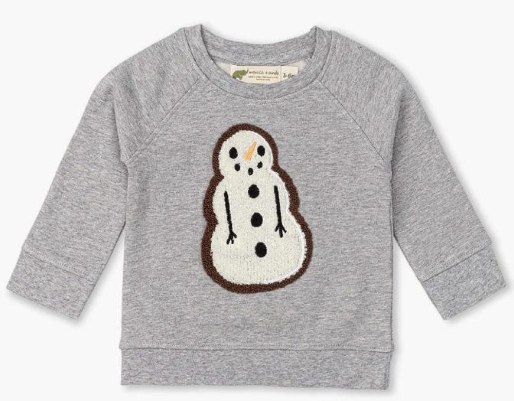 Embroidered Crewneck Sweatshirt - Let It Snowman - Crewneck Sweatshirt