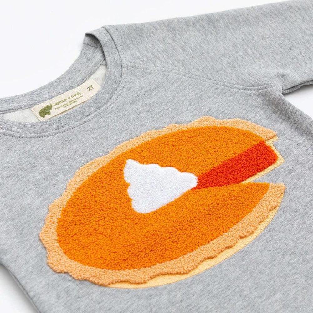 Embroidered Crewneck Sweatshirt - Pumpkin Pie - Crewneck Sweatshirt