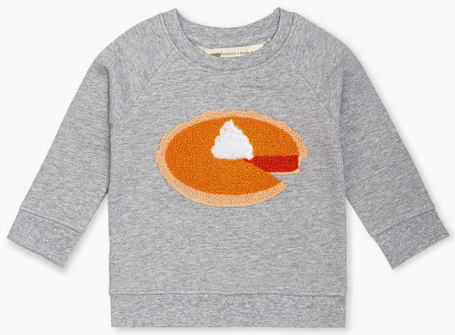Embroidered Crewneck Sweatshirt - Pumpkin Pie - Crewneck Sweatshirt