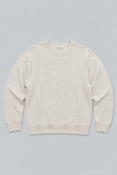 Embroidered Logo Sweatshirt - White - Sweatshirt