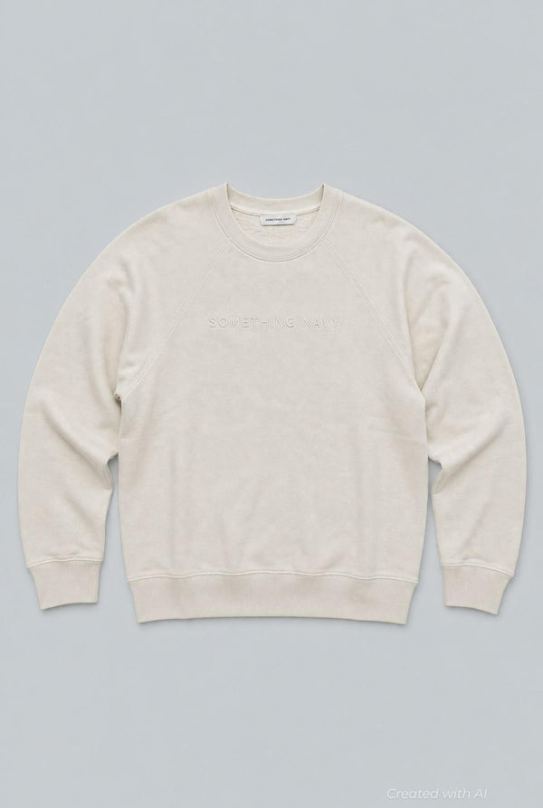 Embroidered Logo Sweatshirt - White - Sweatshirt