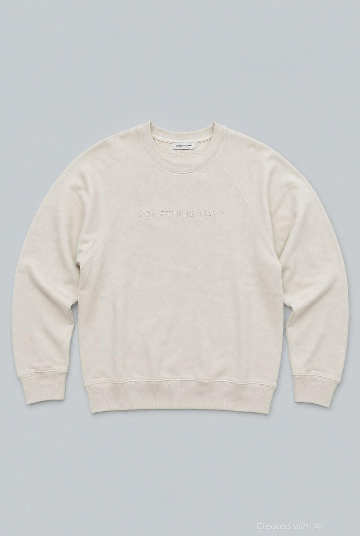 Embroidered Logo Sweatshirt - White - Sweatshirt