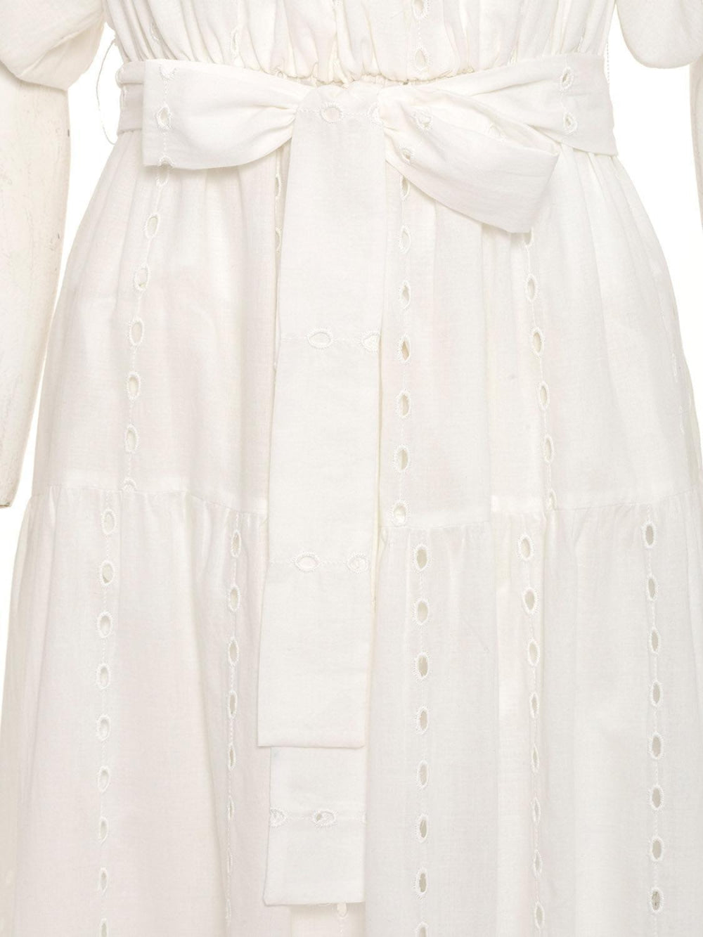 Embroidery Long Dress - off-white - Dresses