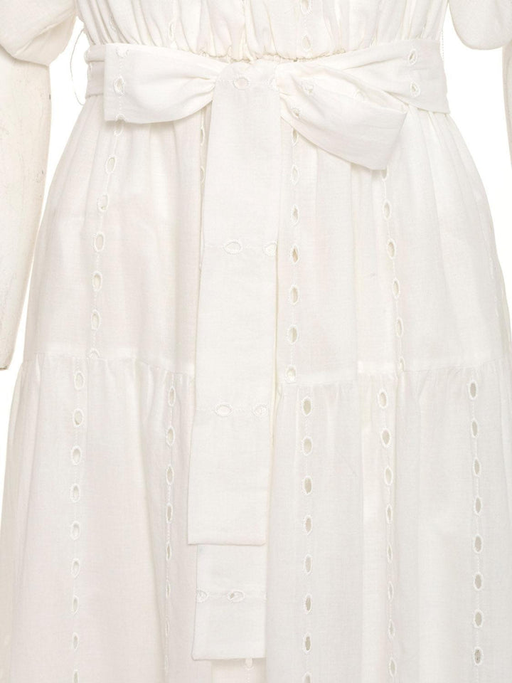 Embroidery Long Dress - off-white - Dresses
