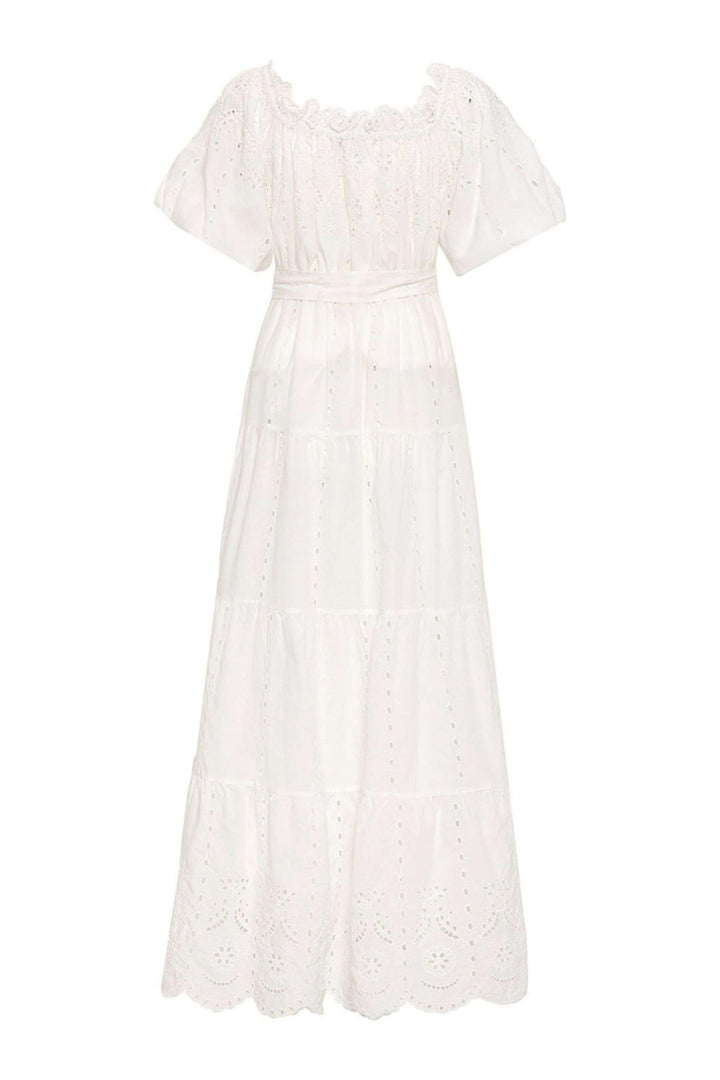 Embroidery Long Dress - off-white - Dresses