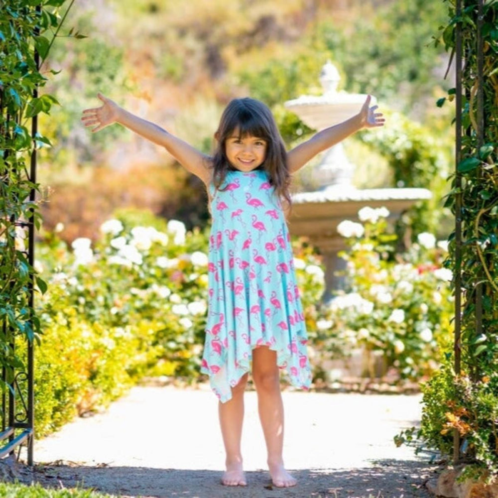 Emma’s Racerback Dress - Flamingo Aqua - Romper