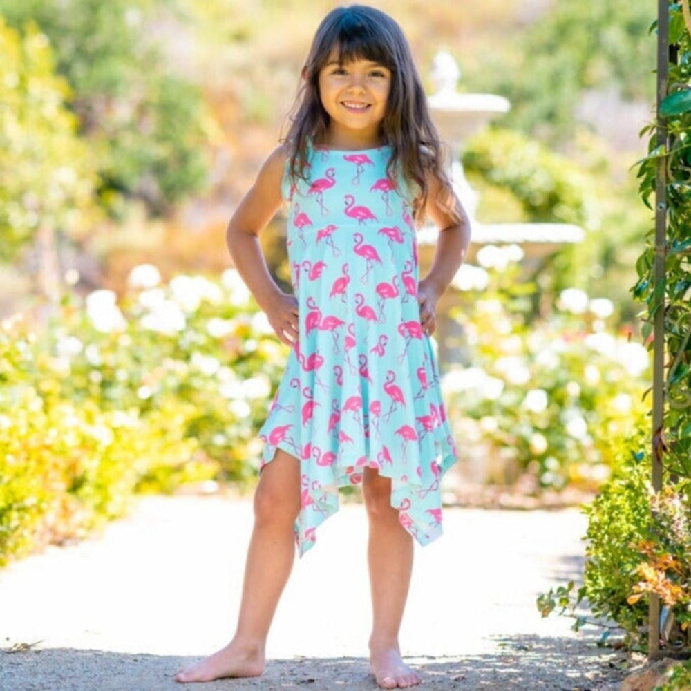 Emma’s Racerback Dress - Flamingo Aqua - Romper