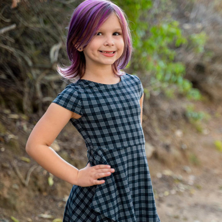 Emma’s Tulip Dress - Black Tartan - Dresses