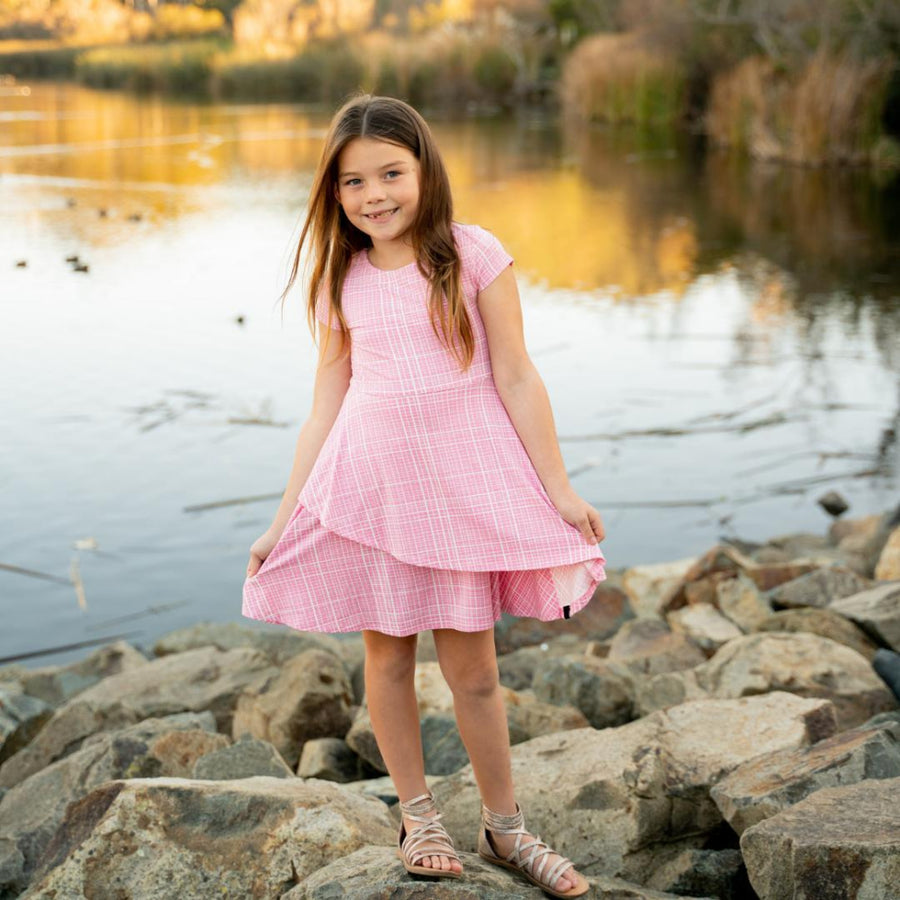 Emma’s Tulip Dress - Pink Weave - Dresses
