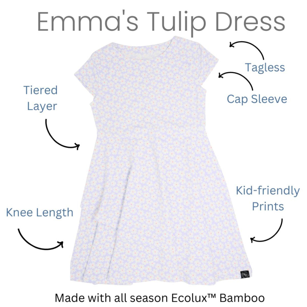 Emma’s Tulip Dress - Purple Basketweave - Dresses