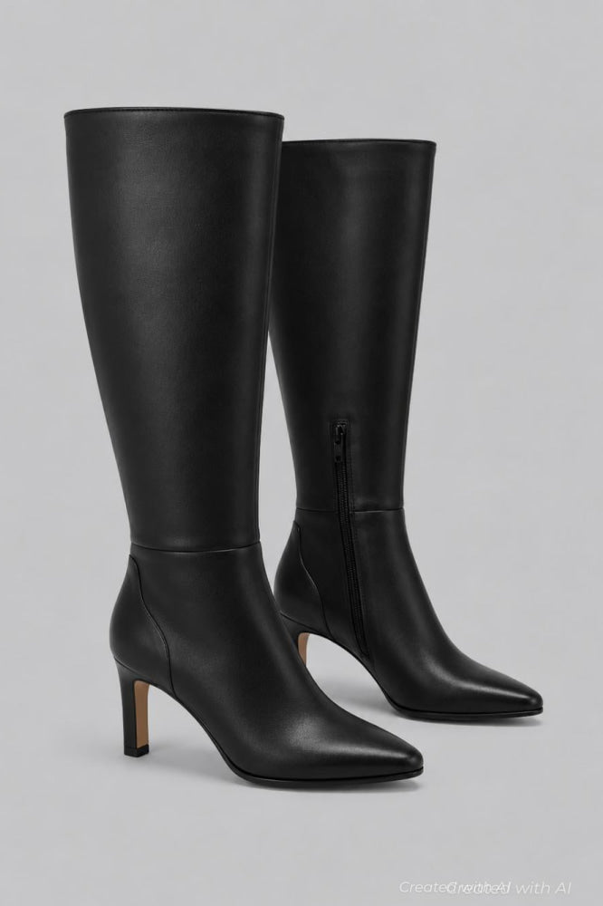 Emmi Leather Boots - Black - 8 M - Boots