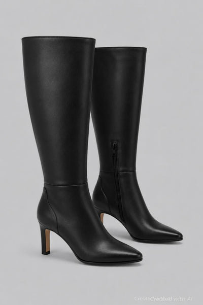 Emmi Leather Boots - Black - 8 M - Boots