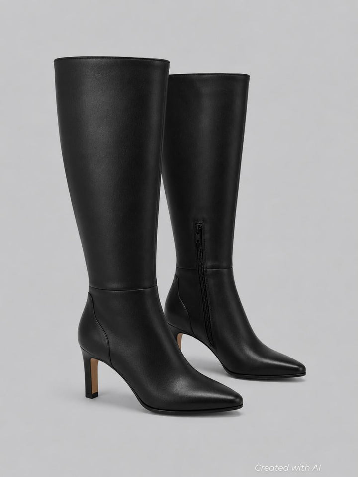 Emmi Leather Boots - Black - 8 M - Boots