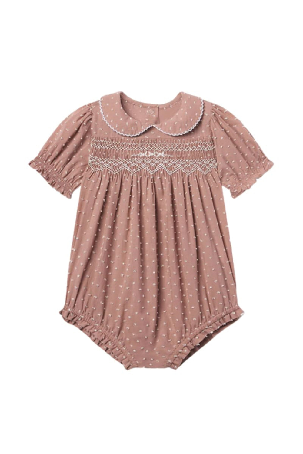 Emmy Bubble - Rose Swiss Dot - Romper