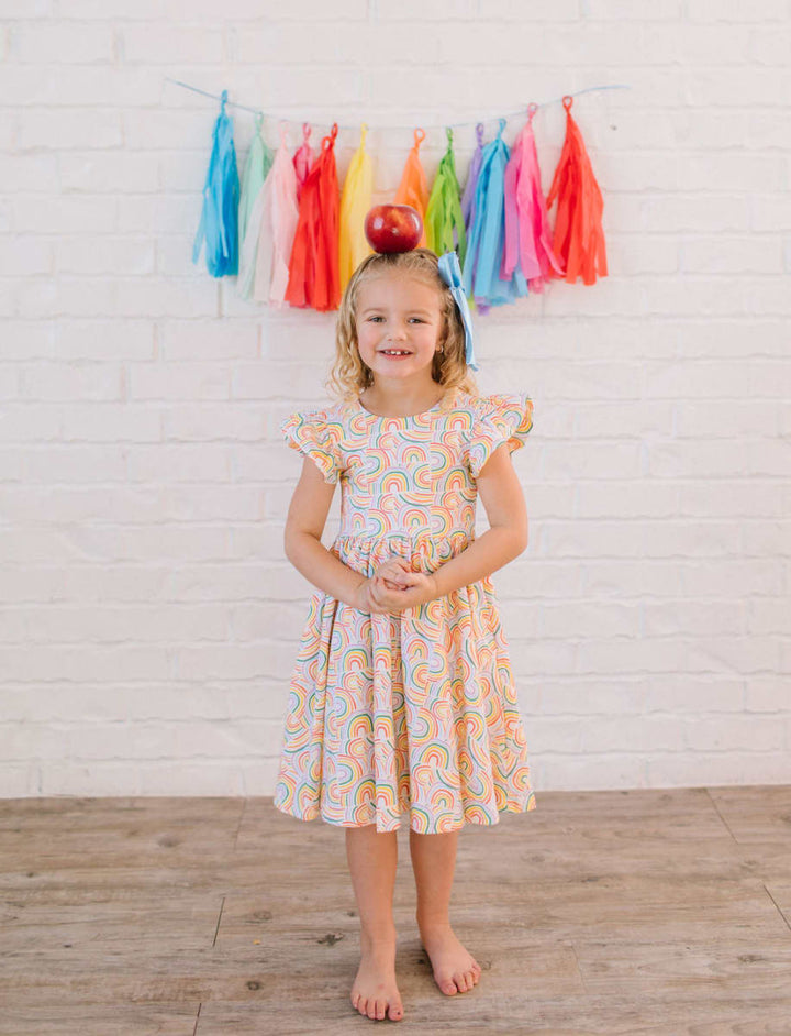 Olivia Dress - Primary Rainbow