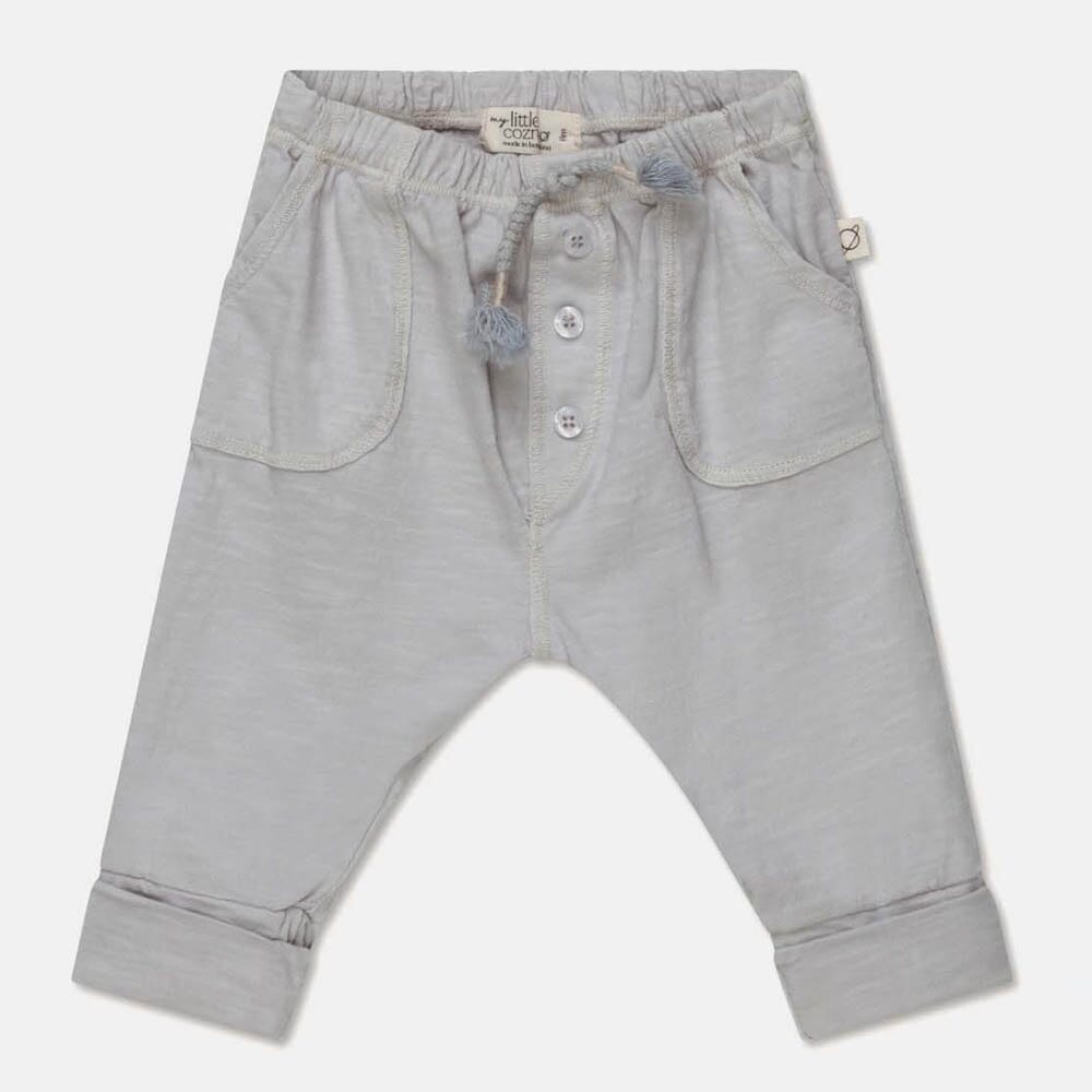 Slub Baby Pants - Soft Grey Pants My Little Cozmo 