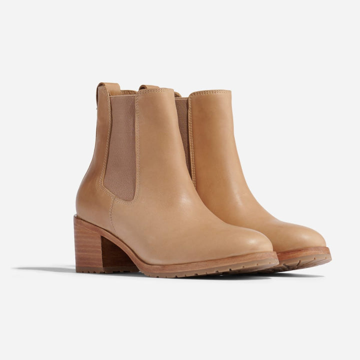 Ana Go-To Heeled Chelsea Boot - Almond