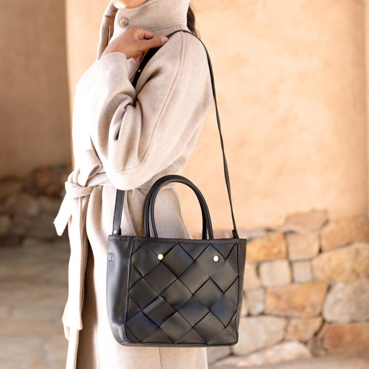 Carry-All Handwoven Satchel - Black