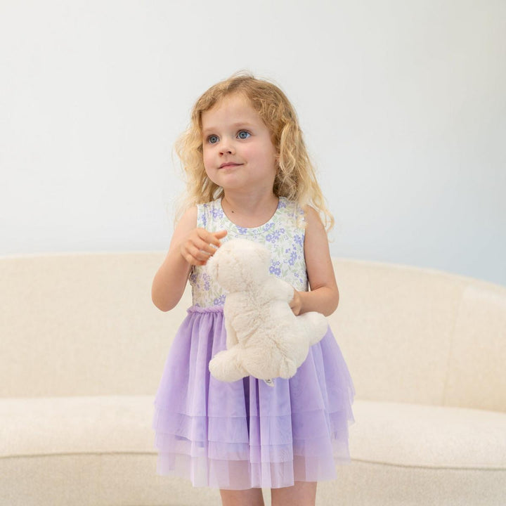 Tutu Dress - Vintage Flower Purple